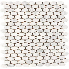 Contempo White Oval - stone tile